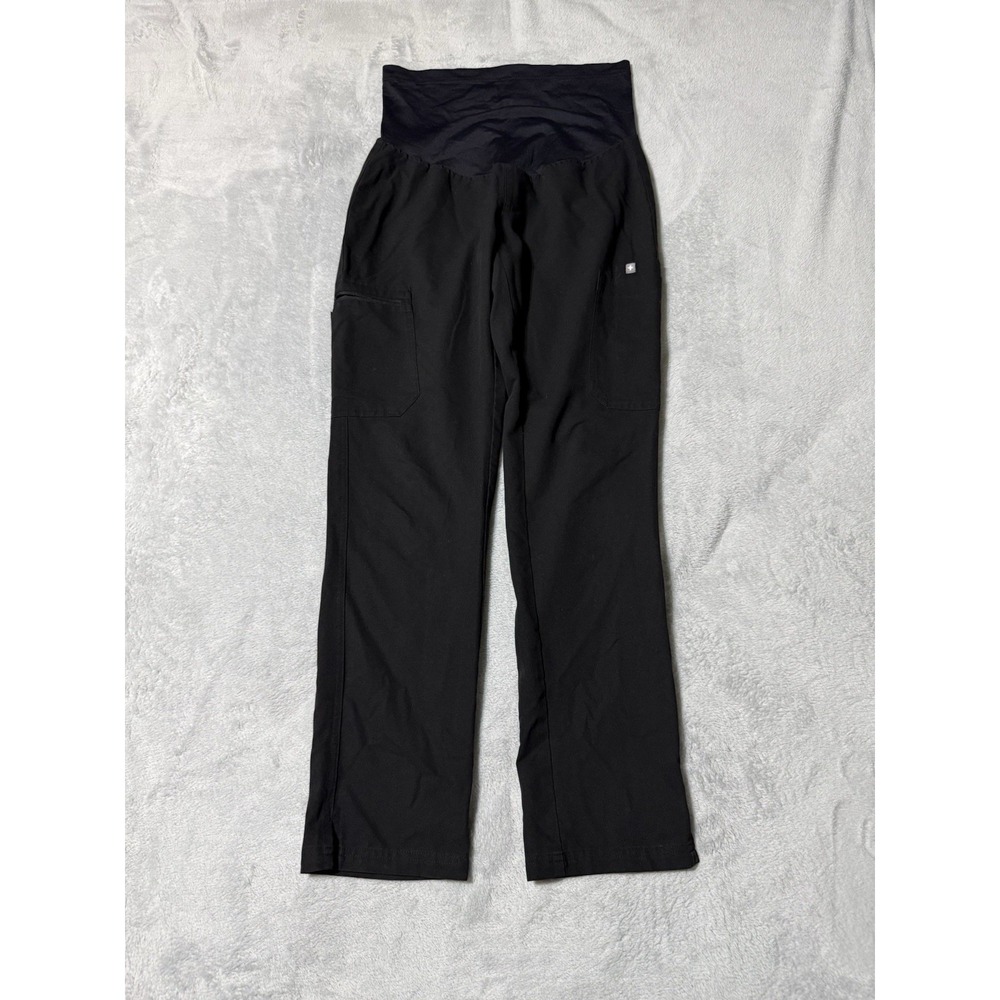 FIGS Yola Maternity Womens Small Scrub Bottoms Skinny Pants Stretch Black